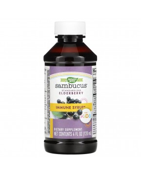 Nature's Way, Sambucus для детей, стандартизированный экстракт бузины, сироп для укрепления иммунитета, 120 мл (4 жидк. унции)